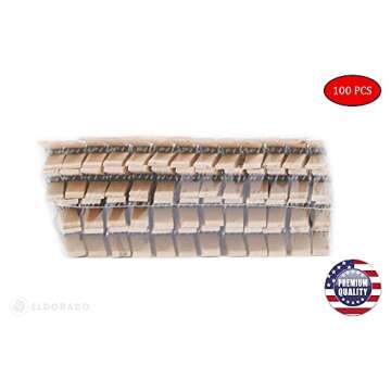 Eldorado Clothespins, Standard Natural Wooden, Stain Proof, 3 inch, 100 Value Pack, for Multipurpose Everyday Laundry, Clothes, Towels, Craft, Photos, Pictures, Decor, Baby Shower, Art Wall