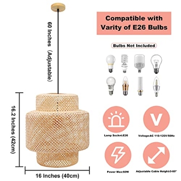 Stylish Frontsea Rattan Pendant Lighting for Modern Homes