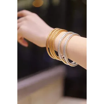 Stylish Waterproof Glitter Jelly Bracelets Set for Women