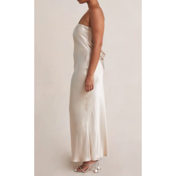 ROAONOCOMO Women Newspaper Print Tube Midi Dresses Hollow Out Off Shoulder Bodycon Maxi Dresses Strapless Sexy Clubwear