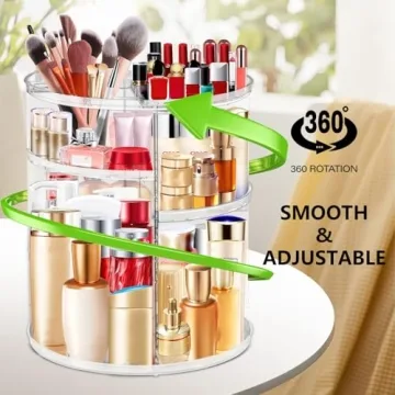 LeeWent 360° Acrylic Rotation Makeup Organizer - Stylish & Practical