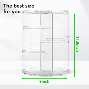 LeeWent 360° Acrylic Rotation Makeup Organizer - Stylish & Practical
