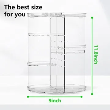 LeeWent 360° Acrylic Rotation Makeup Organizer - Stylish & Practical