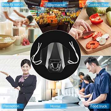 GagetElec 20 PCS Open Face Guard Mouth Cover with Adjustable Strap and Anti-Spitting Clear Mouth Cover for Restaurant,Food Truck,Beauty and Salon