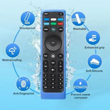 Stylish Glow Blue Silicone Case for Vizio Smart TV Remote XRT136/XRT140