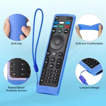 Vizio Smart TV Remote Silicone Case - Protective Glow Blue