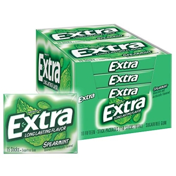 EXTRA Spearmint Sugarfree Chewing Gum 15 Pieces