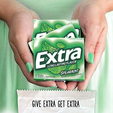 EXTRA Spearmint Sugarfree Chewing Gum 15 Pieces