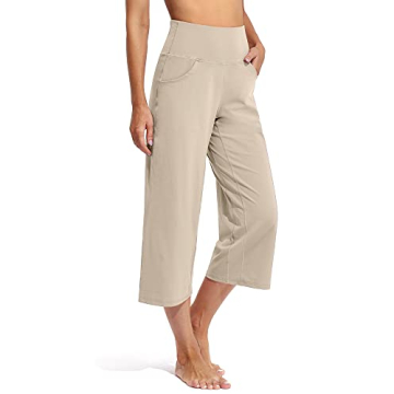 Promover Women's Capris for Summer: Stylish & Comfortable Wide Leg Cropped Pants