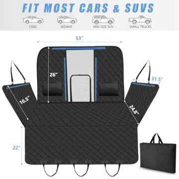 ROUWINNE High Barrier Back Seat Extender for Dogs