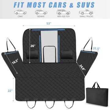 ROUWINNE High Barrier Back Seat Extender for Dogs