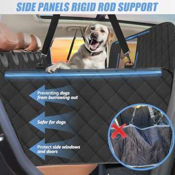 ROUWINNE High Barrier Back Seat Extender for Dogs