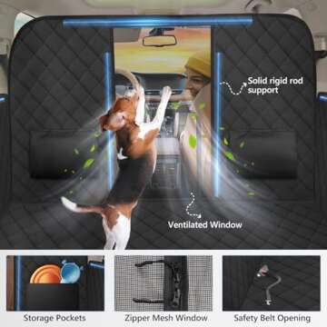 ROUWINNE High Barrier Back Seat Extender for Dogs