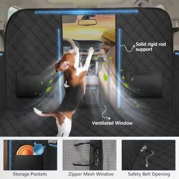 ROUWINNE High Barrier Back Seat Extender for Dogs
