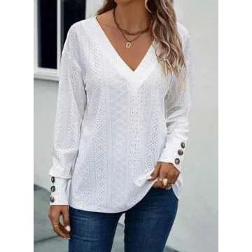 Dokotoo Elegant White Blouses for Women - Trendy Style