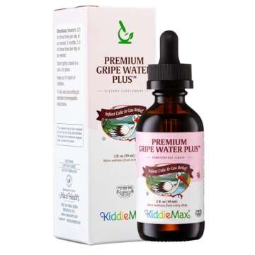 Homeopathic Gripe Water for Infants - Newborn Baby Gas Relief - Daytime / Nighttime Colic Relief for Newborns - Digestion Support & Constipation Ease Anti Gas Drops for Babies at Bedtime, 2 fl. oz.
