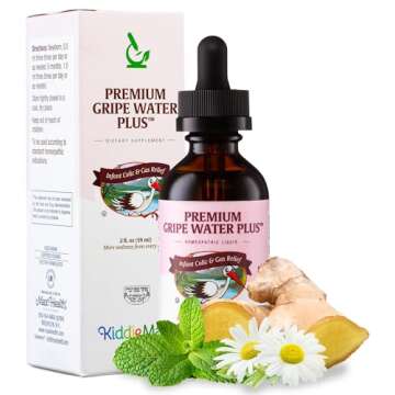 Homeopathic Gripe Water for Infants - Newborn Baby Gas Relief - Daytime / Nighttime Colic Relief for Newborns - Digestion Support & Constipation Ease Anti Gas Drops for Babies at Bedtime, 2 fl. oz.