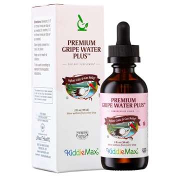 Homeopathic Gripe Water for Infants - Newborn Baby Gas Relief - Daytime / Nighttime Colic Relief for Newborns - Digestion Support & Constipation Ease Anti Gas Drops for Babies at Bedtime, 2 fl. oz.