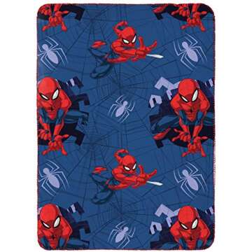 Jay Franco Marvel Spiderman Travel Set - 3 Piece Kids Travel Set Includes Blanket, Pillow, & Plush