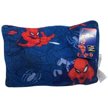 Jay Franco Marvel Spiderman Travel Set - 3 Piece Kids Travel Set Includes Blanket, Pillow, & Plush