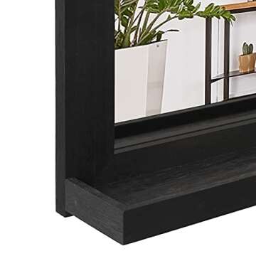 Rustic Emfogo Wall Mirror with Shelf - 20 x 16 inch
