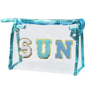 COSHAYSOO Clear Makeup Bag - Trendy Sunscreen Pouch for Summer Fun