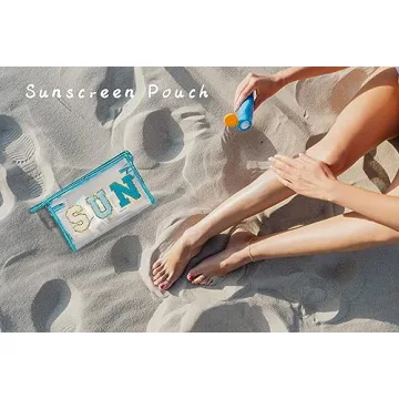 COSHAYSOO Clear Makeup Bag - Trendy Sunscreen Pouch