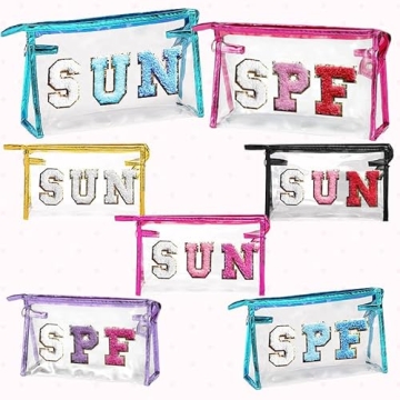 COSHAYSOO Clear Makeup Bag - Trendy Sunscreen Pouch