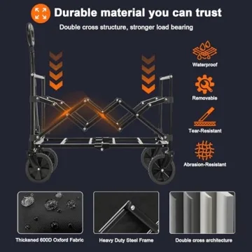 Collapsible 350lbs Portable Utility Wagon Cart