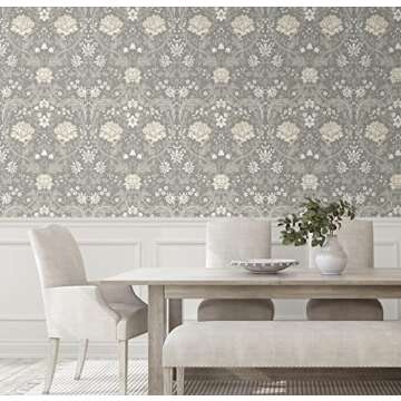 NextWall Honeysuckle Trail Floral Wallpaper for Easy Decor