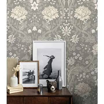 NextWall Honeysuckle Trail Floral Wallpaper for Easy Decor