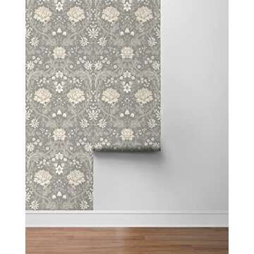 NextWall Honeysuckle Trail Floral Wallpaper for Easy Decor