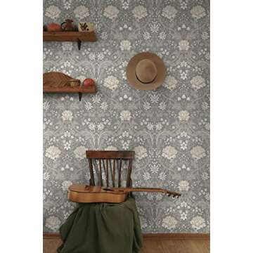 NextWall Honeysuckle Trail Floral Wallpaper for Easy Decor