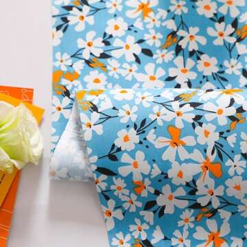 42Pcs Vibrant Floral Quilting Cotton Fabric Bundle - Sew Creative