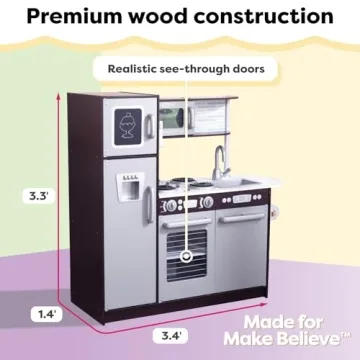 KidKraft Uptown Espresso Wooden Play Kitchen for Kids