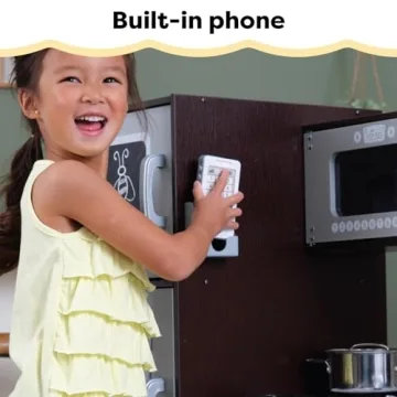 KidKraft Uptown Espresso Wooden Play Kitchen for Kids