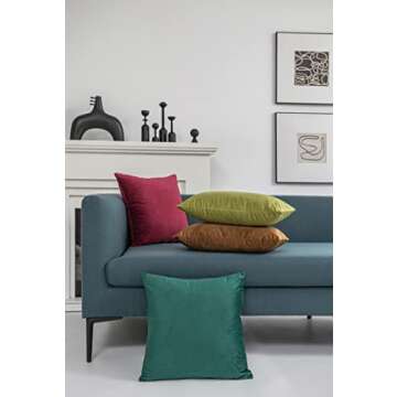 DEZENE Throw Pillow Cases 12x20 Golden Brown: 2 Pack Cozy Soft Velvet Rectangular Decorative Pillow Covers for Farmhouse Home Decor