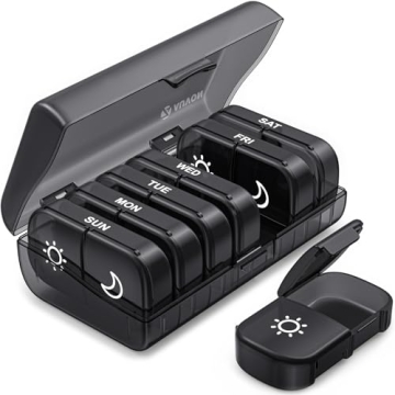 AUVON XL Weekly Pill Organizer for Medications & Vitamins