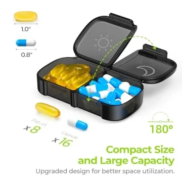 AUVON XL Weekly Pill Organizer for Medications & Vitamins