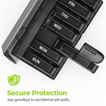 AUVON XL Weekly Pill Organizer for Medications & Vitamins