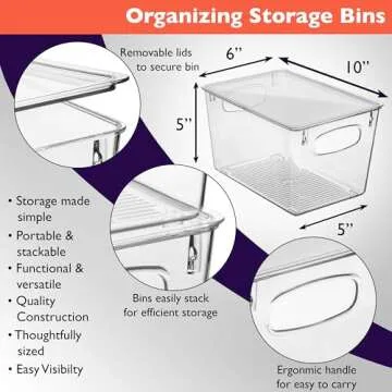 ClearSpace Plastic Pantry Organization and Storage Bins with Lids for a Stylish Kitchen