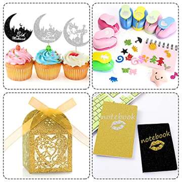 Twavang 24 Sheets Black Glitter Cardstock Paper, A4 Premium Sparkly Paper for Scrapbook, DIY Projects, Party Decoration, Gift Box Wrapping 250GSM/92lb