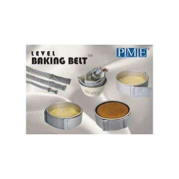 PME Level Baking Belt for Perfect Cakes - 42 x 4-inch, Gray