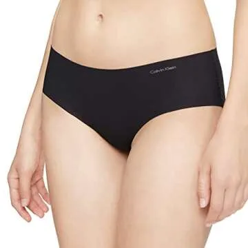 Calvin Klein Women's Invisibles Seamless Hipster Panties, 3 Pack, Speakeasy/Light Caramel/Black, Medium