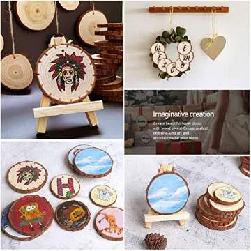 5ARTH Natural Wood Slices - Perfect for DIY Crafts and Ornaments