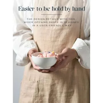 DOWAN 10 OZ Small Ceramic Bowls Set of 4 - White Bowls for Dessert, Dip, Side Dishes, Ice Cream, Fruit, Rice - Dishwasher & Microwave Safe