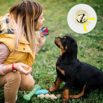 iBeazhu Dog Chew Toy for Small Dogs,Puppy Teething Chew Toys for Playtime and Teeth Cleaning and Interactive,Durable Dog Teeth Cleaning Chew Toys 4-Pack Pet Teeth Squeaky Toy for Puppies