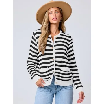 Stylish ANRABESS Tweed Knit Cardigan Women's Spring Essentials