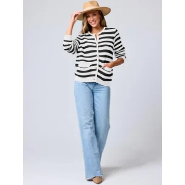 Stylish ANRABESS Tweed Knit Cardigan Women's Spring Essentials