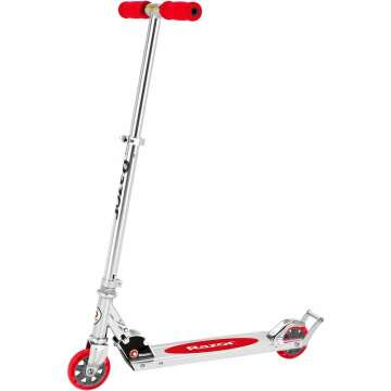 Razor AW Kick Scooter for Kids - Wheelie Bar, Lightweight, Foldable, Aluminum Frame, and Adjustable ...